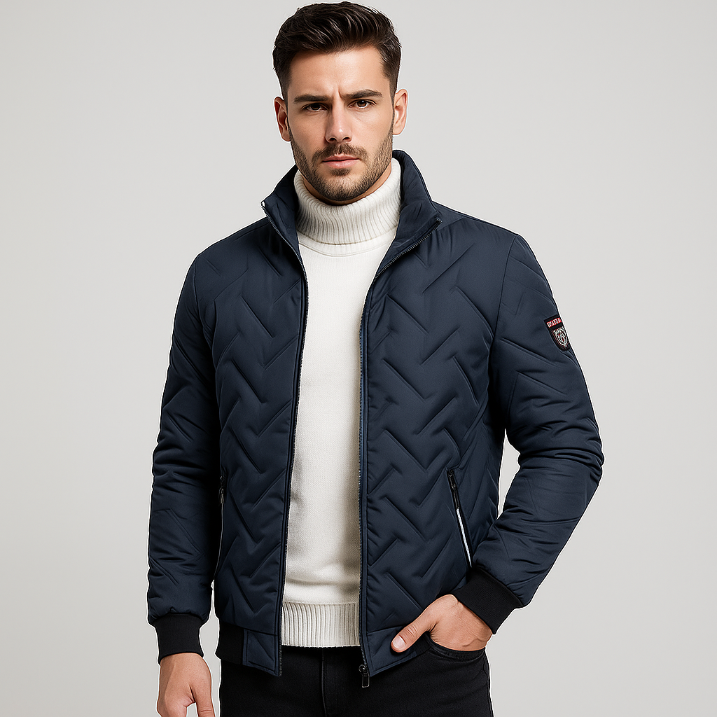 Chaqueta acolchada hombre cremallera bolsillos puños elásticos urbana práctica - Franco