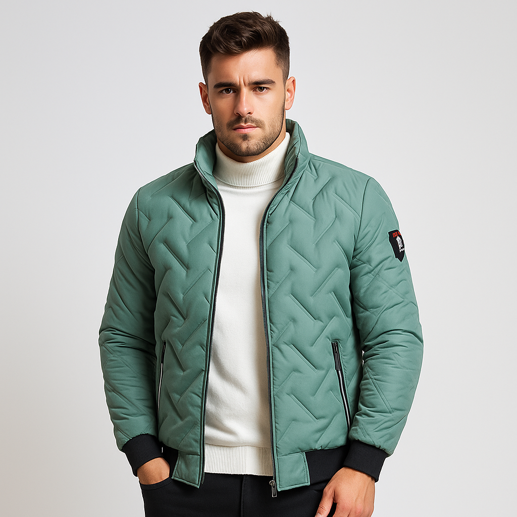 Chaqueta acolchada hombre cremallera bolsillos puños elásticos urbana práctica - Franco