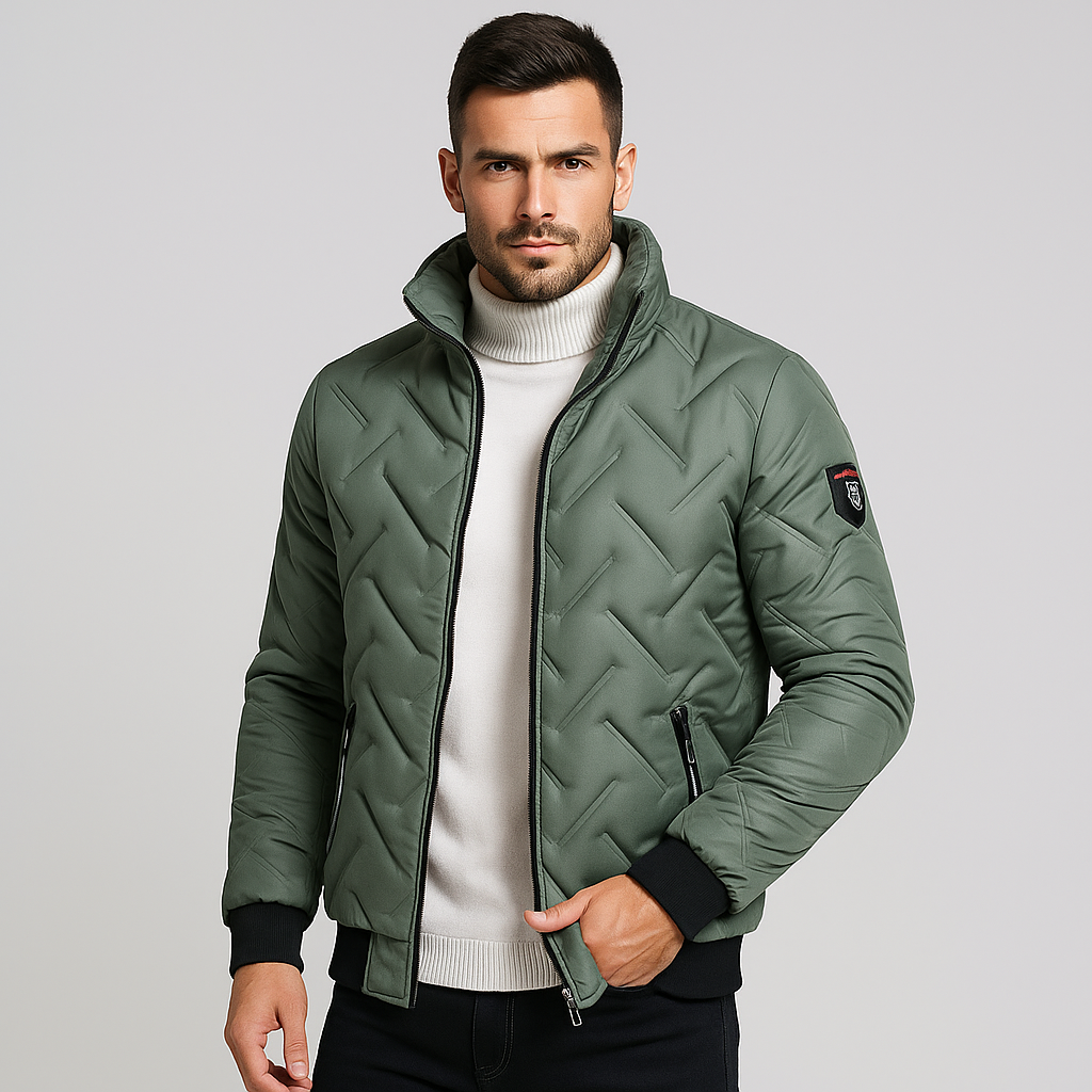 Chaqueta acolchada hombre cremallera bolsillos puños elásticos urbana práctica - Franco
