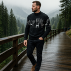 Suéter para hombre cuello alto motivo invierno - Erland