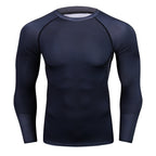 Camiseta deportiva dry fit para hombre manga larga entrenamiento - Roshfran