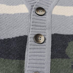 Cardigan tejido para hombre con botones y diseño gráfico - Thomas