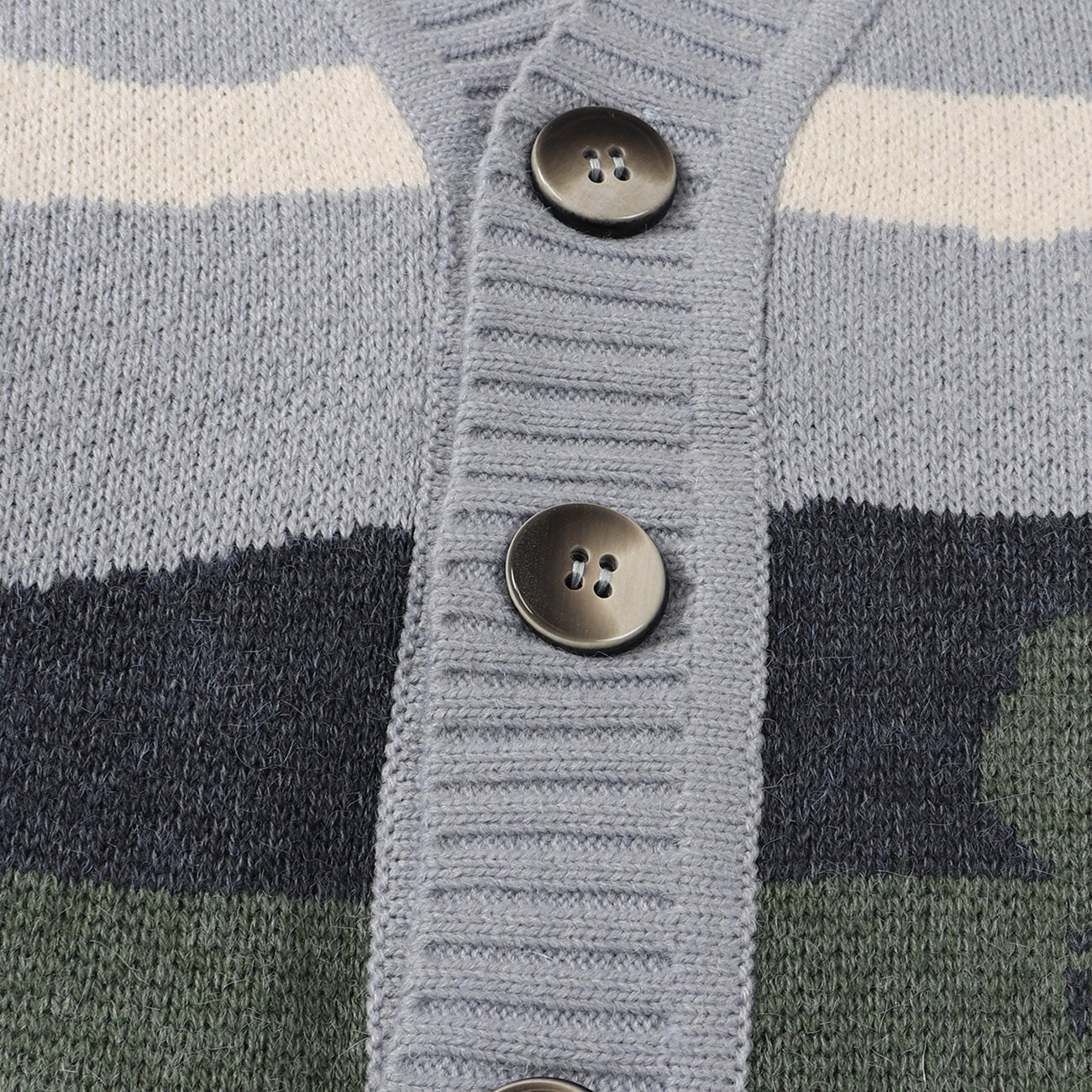 Cardigan tejido para hombre con botones y diseño gráfico - Thomas