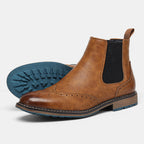 Botines brogue de cuero tallado para hombre - Alrik