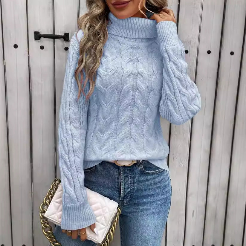 Jersey de punto cuello alto para mujer - Freja
