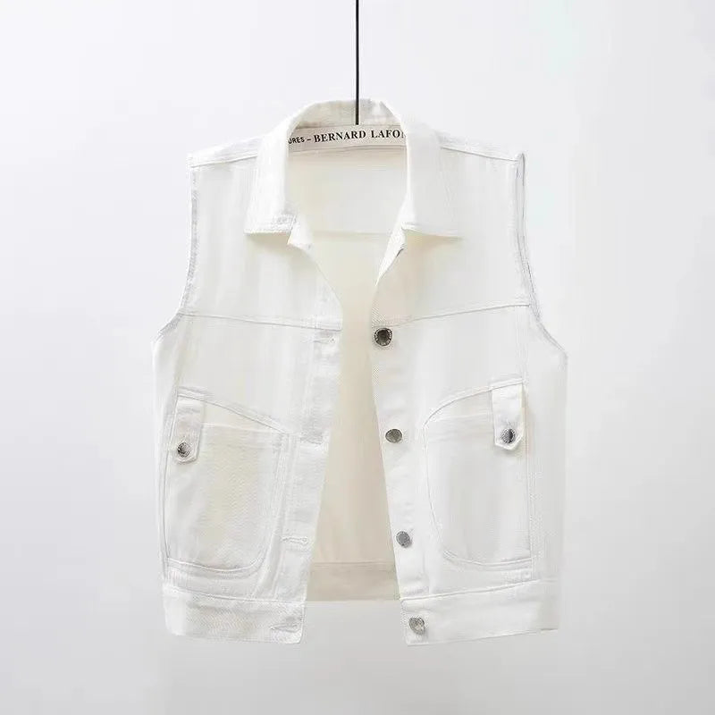 Chaleco vaquero corto para mujer estilo primavera - Victoria