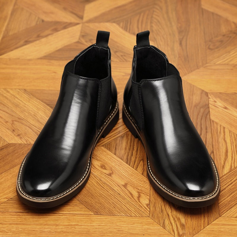 Botines para hombre de piel sintética elástica estilo Chelsea - Mateo
