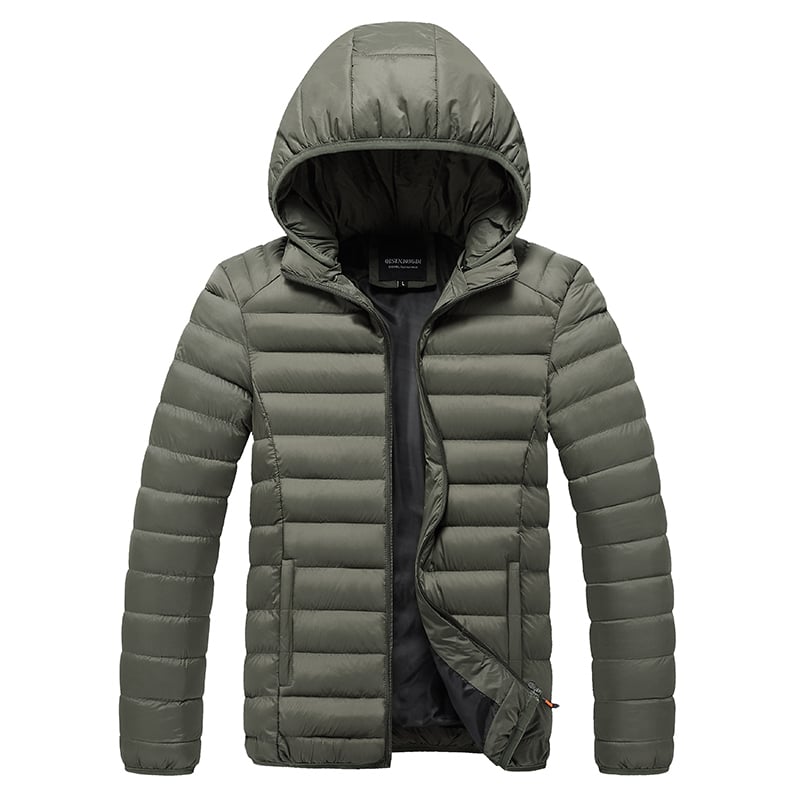 Chaqueta ligera hombre aislamiento térmico capucha resistente viento humedad - Rayan
