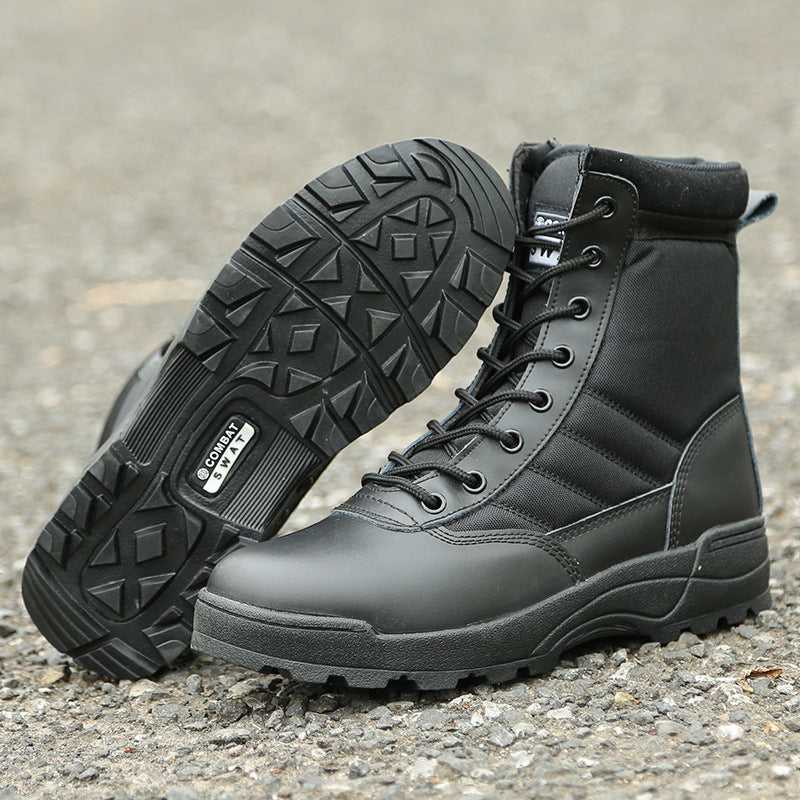 Botas tácticas para hombre de caña alta con efecto resistente - Valeno