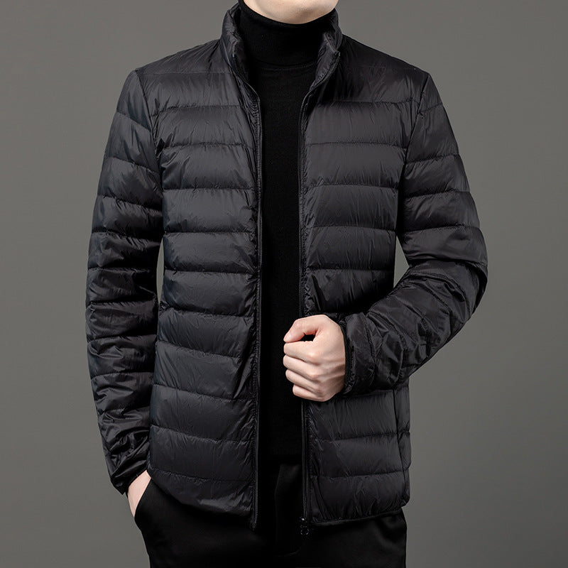 Chaqueta ligera acolchada hombre cuello alto cremallera minimalista impermeable - Patrick