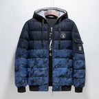 Chaqueta acolchada hombre diseño urbano capucha integrada puños elásticos gráfico - Kaien