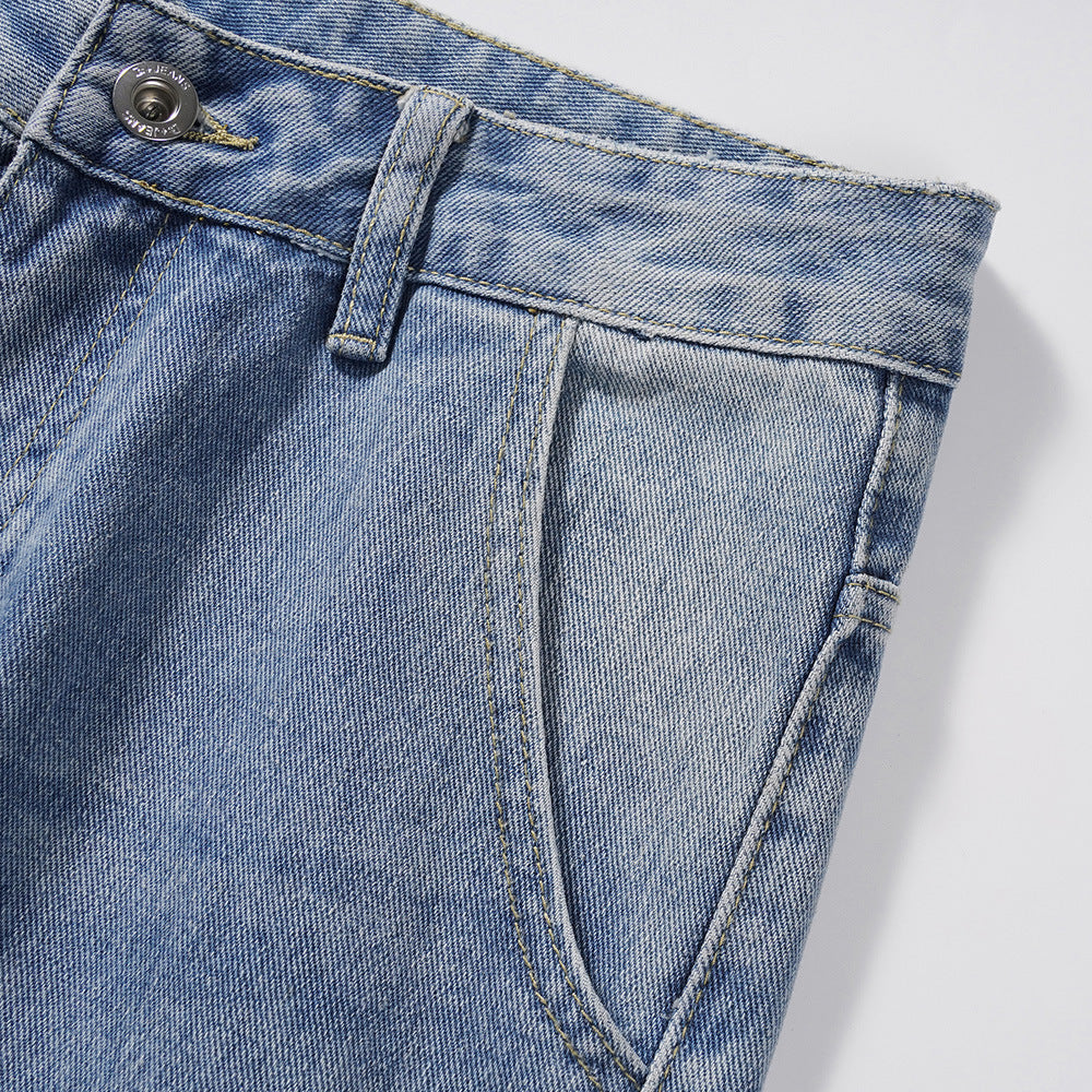Jeans cargo rectos utilitarios para hombre - Falko