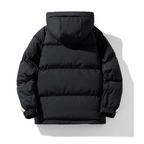 Chaqueta puffer hombre impermeable cortaviento plumón cuello alto capucha bolsillos forro polar - Milian