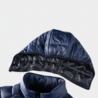 Chaqueta invierno acolchada hombre plumón ganso impermeable capucha ajuste favorecedor - Jaxton