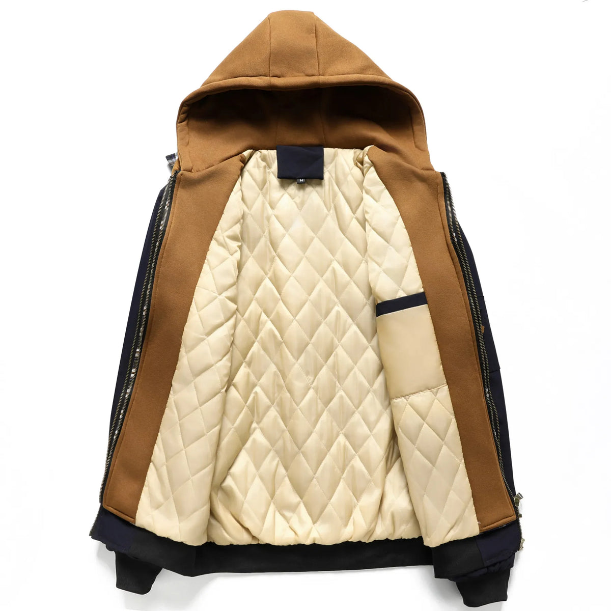 Cazadora bomber masculina acolchada estilo urbano capucha superpuesta - Damián