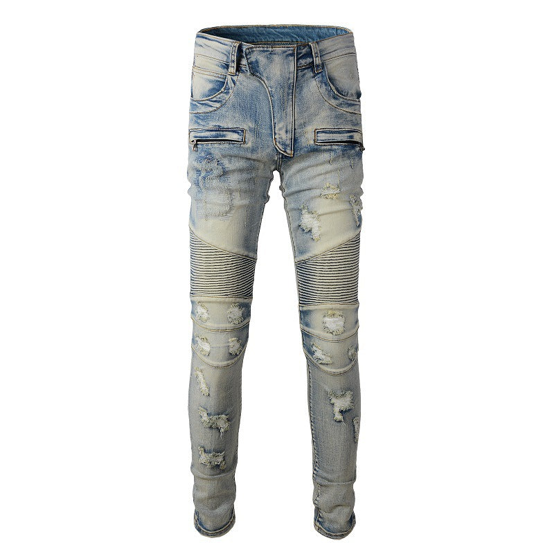 Pantalones vaqueros biker ajustados para hombre - Yrvar