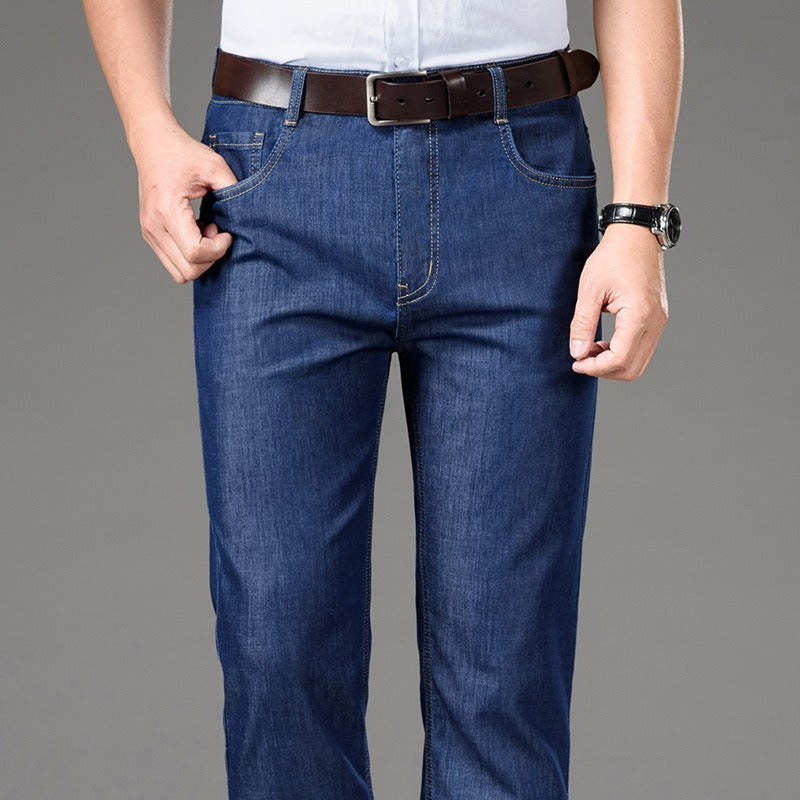 Pantalones vaqueros hombre algodón elástico corte recto - Mateo