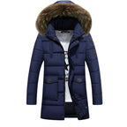 Parka acolchada hombre larga capucha amplia borde pelo técnica impermeable invierno - John