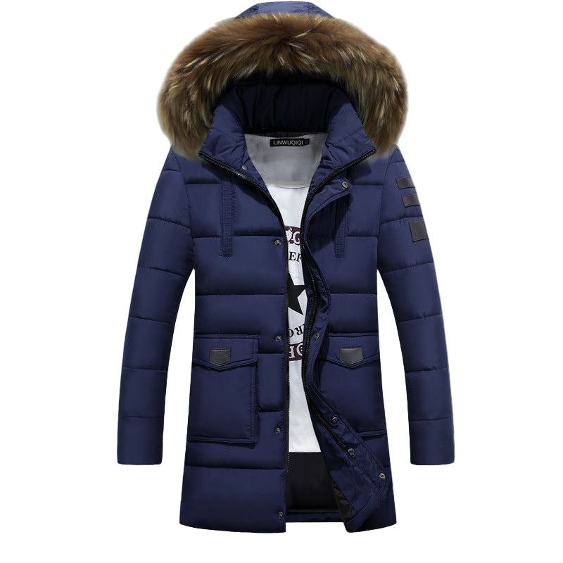 Parka acolchada hombre larga capucha amplia borde pelo técnica impermeable invierno - John