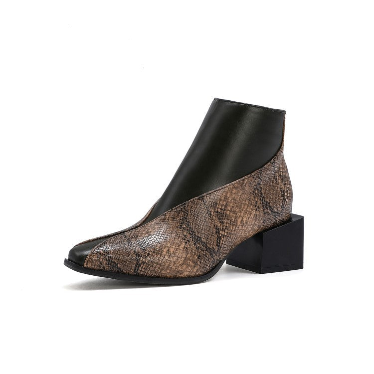 Botines elegantes para mujer con estampado - Avril