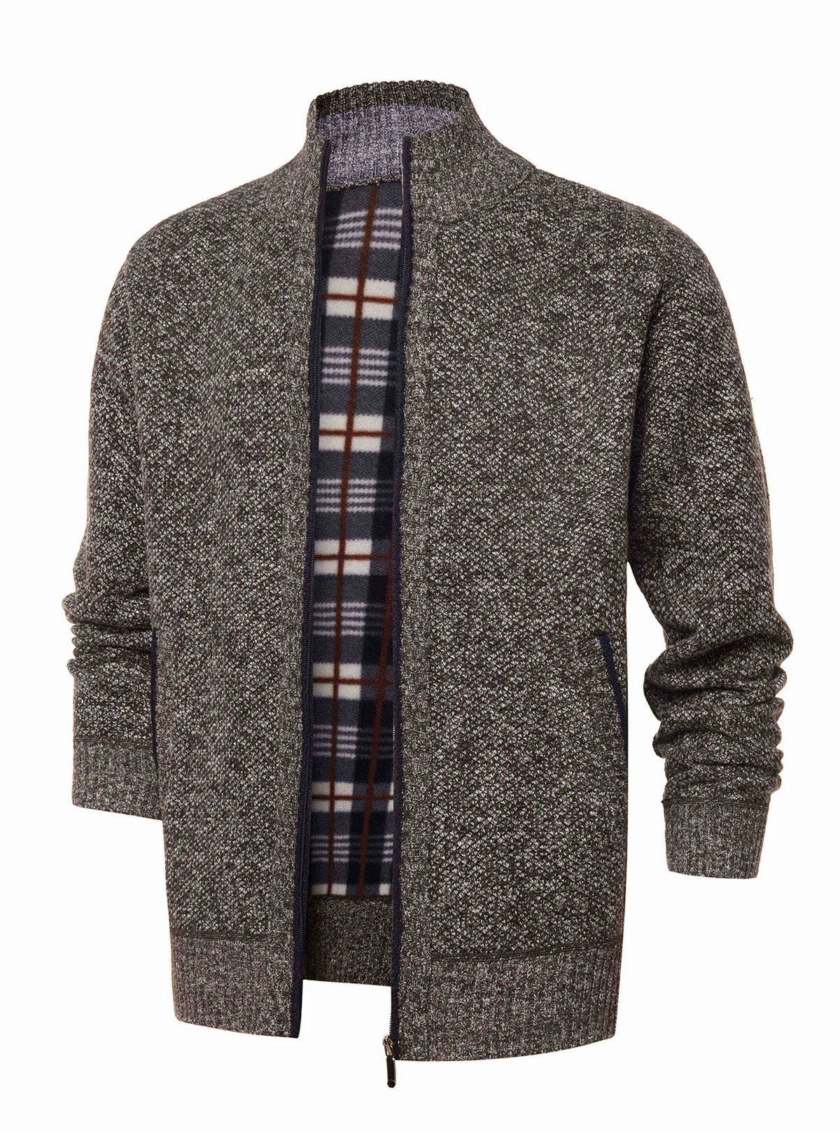 Chaqueta de punto con cremallera y cuello alto - Joshua
