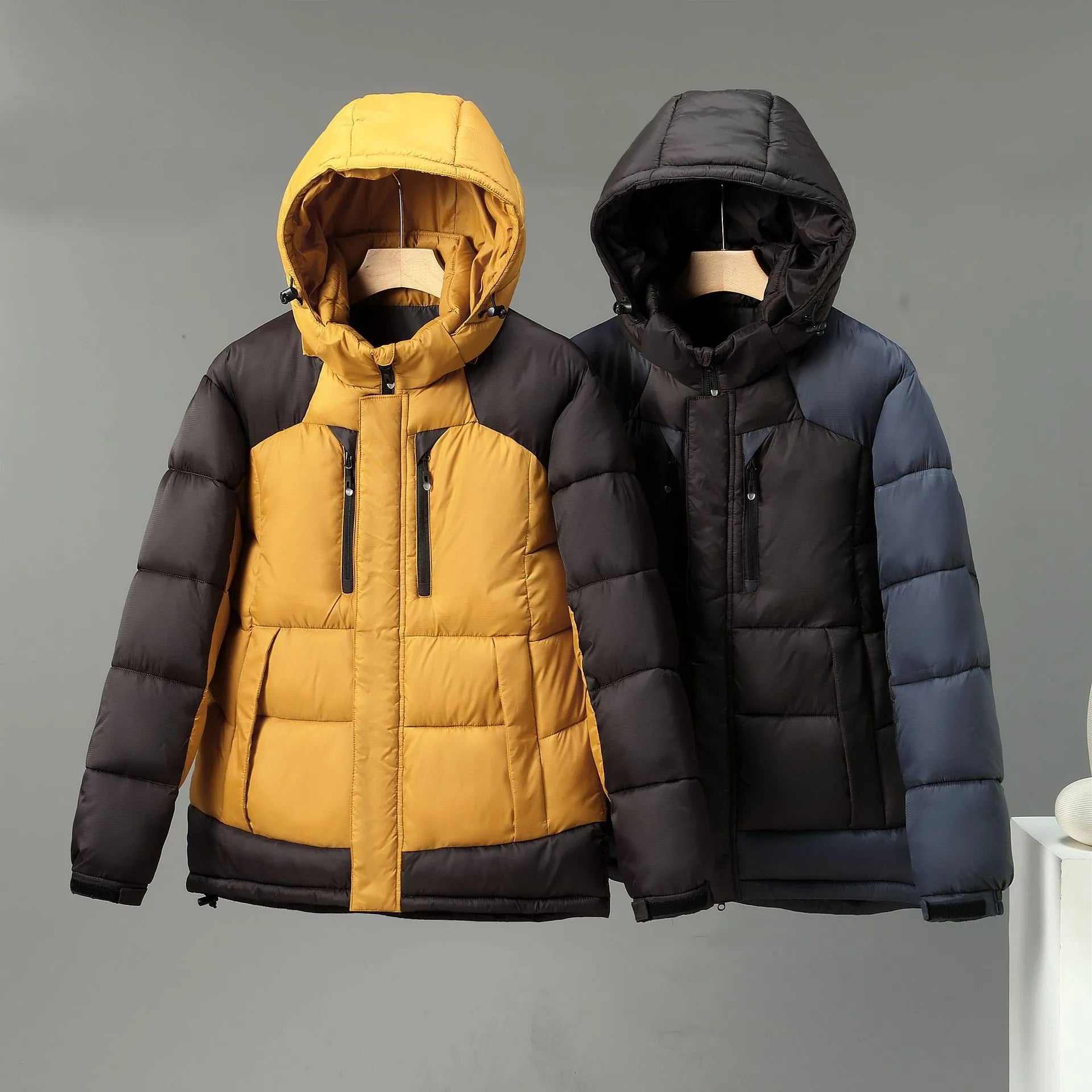Abrigo invierno hombre capucha desmontable térmico impermeable resistente cálido - Frank