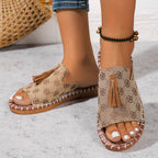 Sandalias planas con borla para mujer - Annelie
