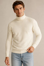 Jersey hombre cuello vuelto slim fit punto liso - Caspar