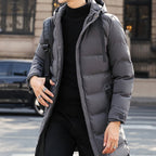Chaqueta acolchada hombre larga voluminosa capucha ajustable térmica urbana - Stefan