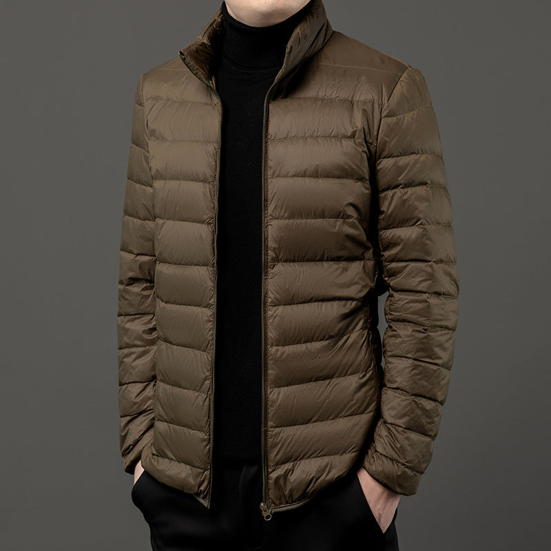Chaqueta ligera acolchada hombre cuello alto cremallera minimalista impermeable - Patrick
