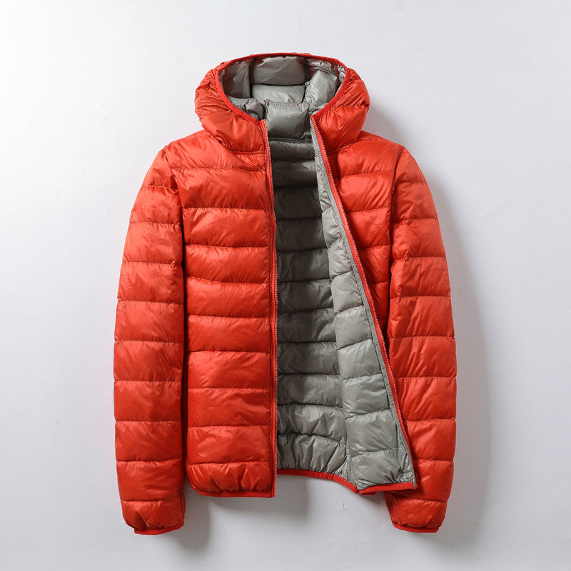 Chaqueta puffer unisex ligera térmica acabado brillante capucha vegana - Nordika