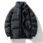 Chaqueta invierno hombre algodón cuello alto forrada oversize cálida contemporánea - John