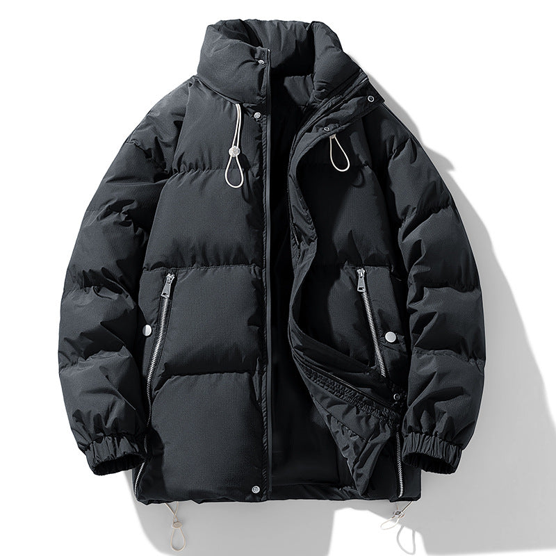 Chaqueta invierno hombre algodón cuello alto forrada oversize cálida contemporánea - John