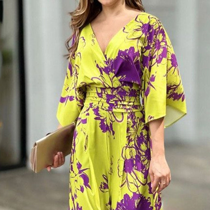 Jumpsuit estampado floral cintura alta para mujer - Hannelore