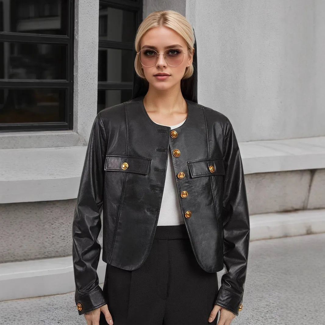 Aline - Chaqueta de manga larga y botonadura sencilla