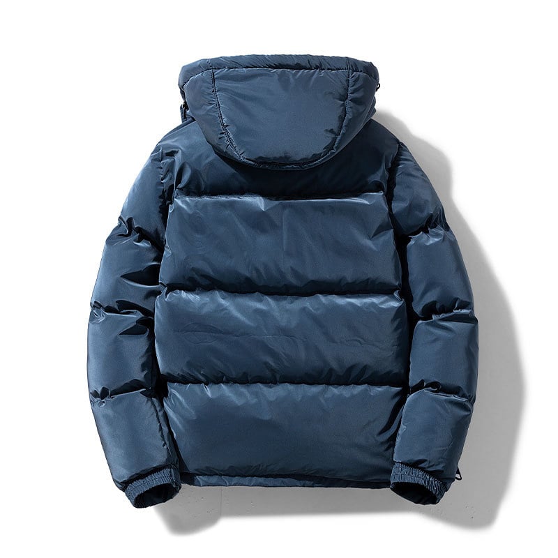 Chaqueta acolchada hombre capucha integrada cremallera oculta bolsillos inclinados - Narek