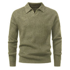 Suéter para hombre punto jacquard con cuello abierto - Raptor