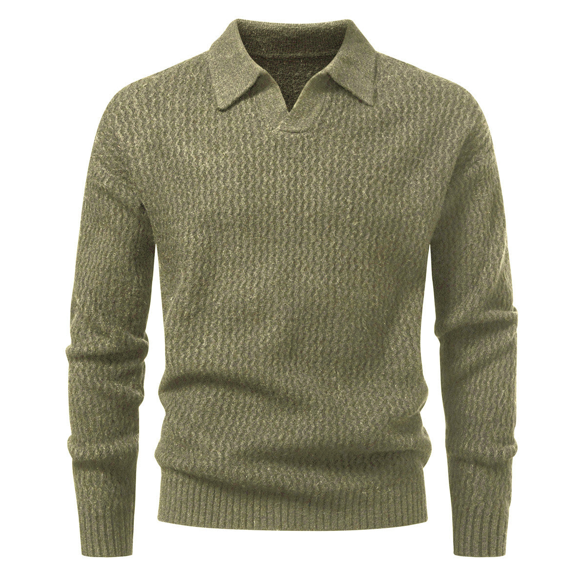 Suéter para hombre punto jacquard con cuello abierto - Raptor