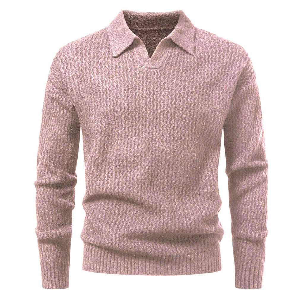 Suéter para hombre punto jacquard con cuello abierto - Raptor