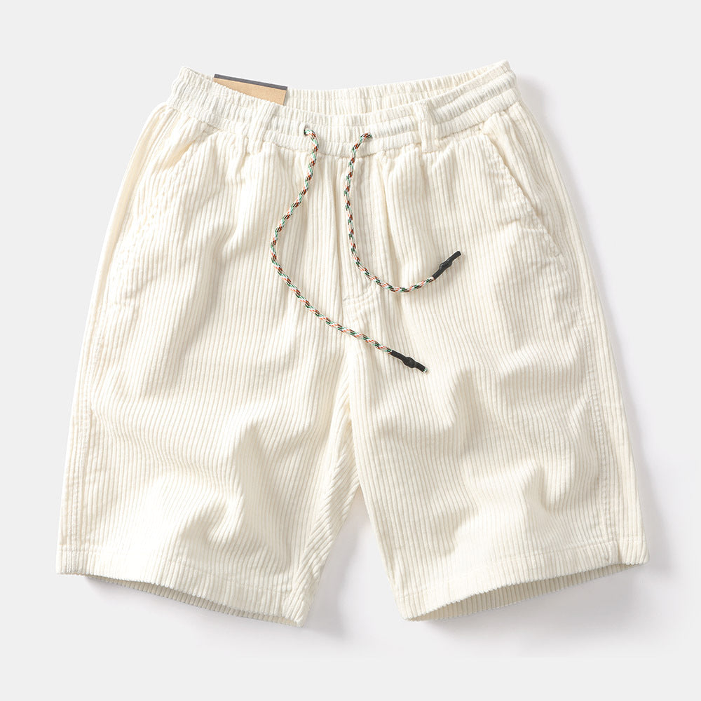 Shorts de pana con cordón ajustable para hombre - Dalton