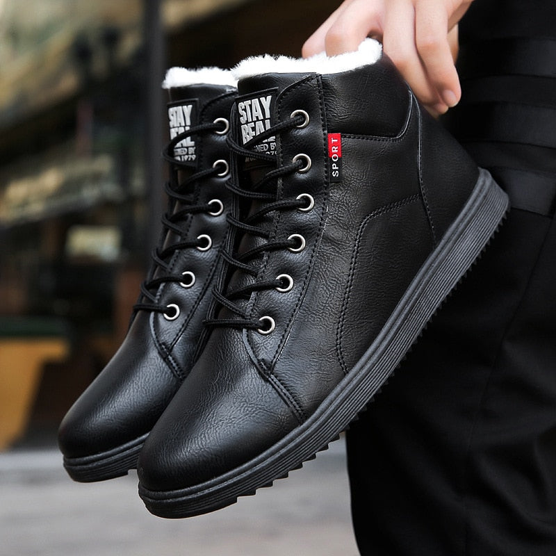 Botines para hombre interior afelpado cálido - Renlor