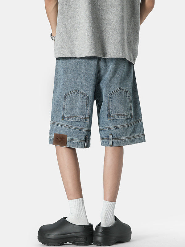 Shorts bermuda de mezclilla con corte amplio para hombre - Hudson