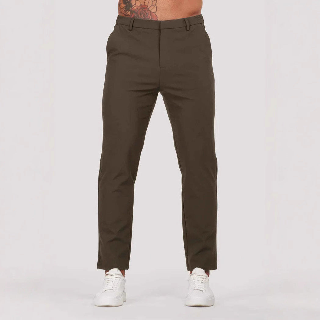Pantalones rectos de traje para hombre - Jorund