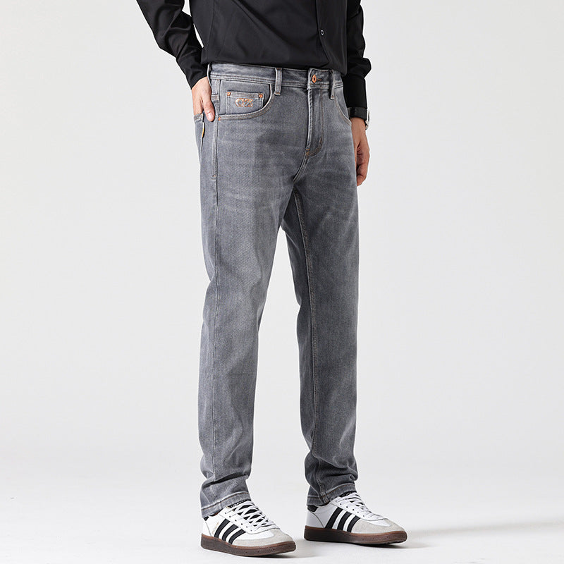 Pantalones vaqueros rectos de acabado gris - Torleif