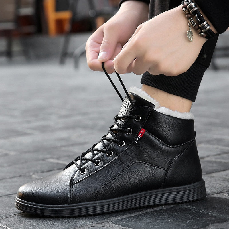 Botines para hombre interior afelpado cálido - Renlor