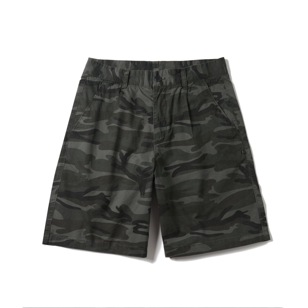 Pantalón corto casual con estampado camuflaje y corte recto para hombre - Valerio