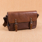 Bolso bandolera para hombre cuero sintético hebillas vintage - Mateo