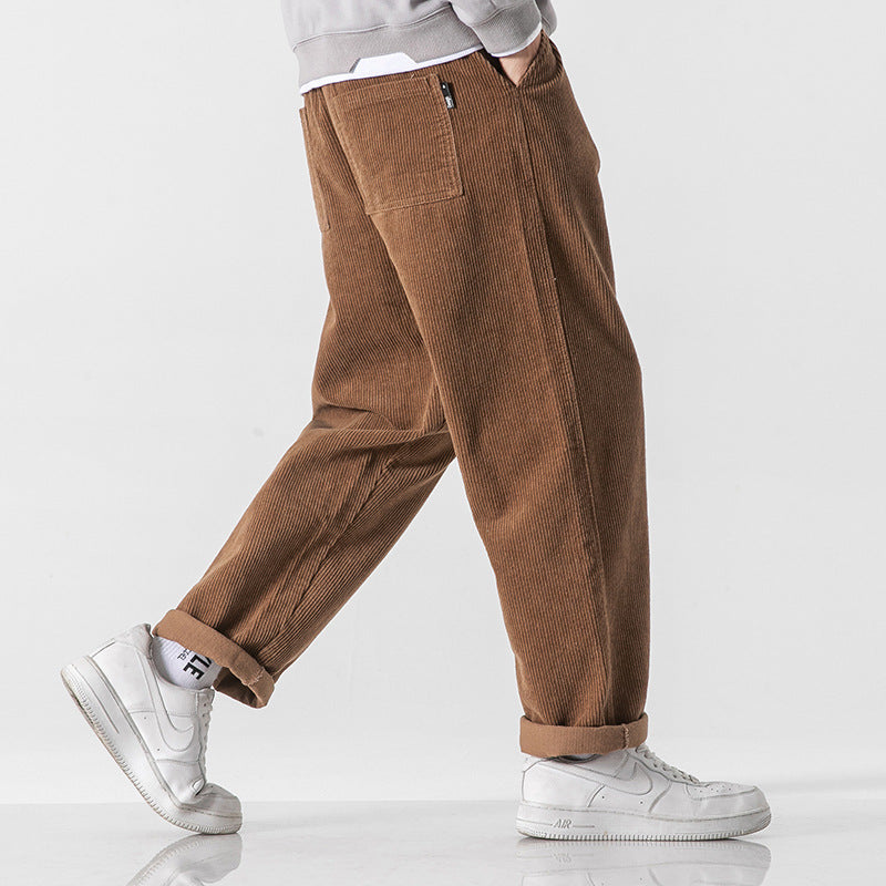 Pantalones para hombre efecto pana suave - Edrion