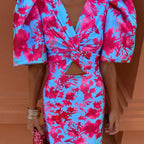 Vestido midi estampado floral para mujer - Amely