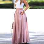 Maxifalda de mujer con pliegues - suelta y cómoda